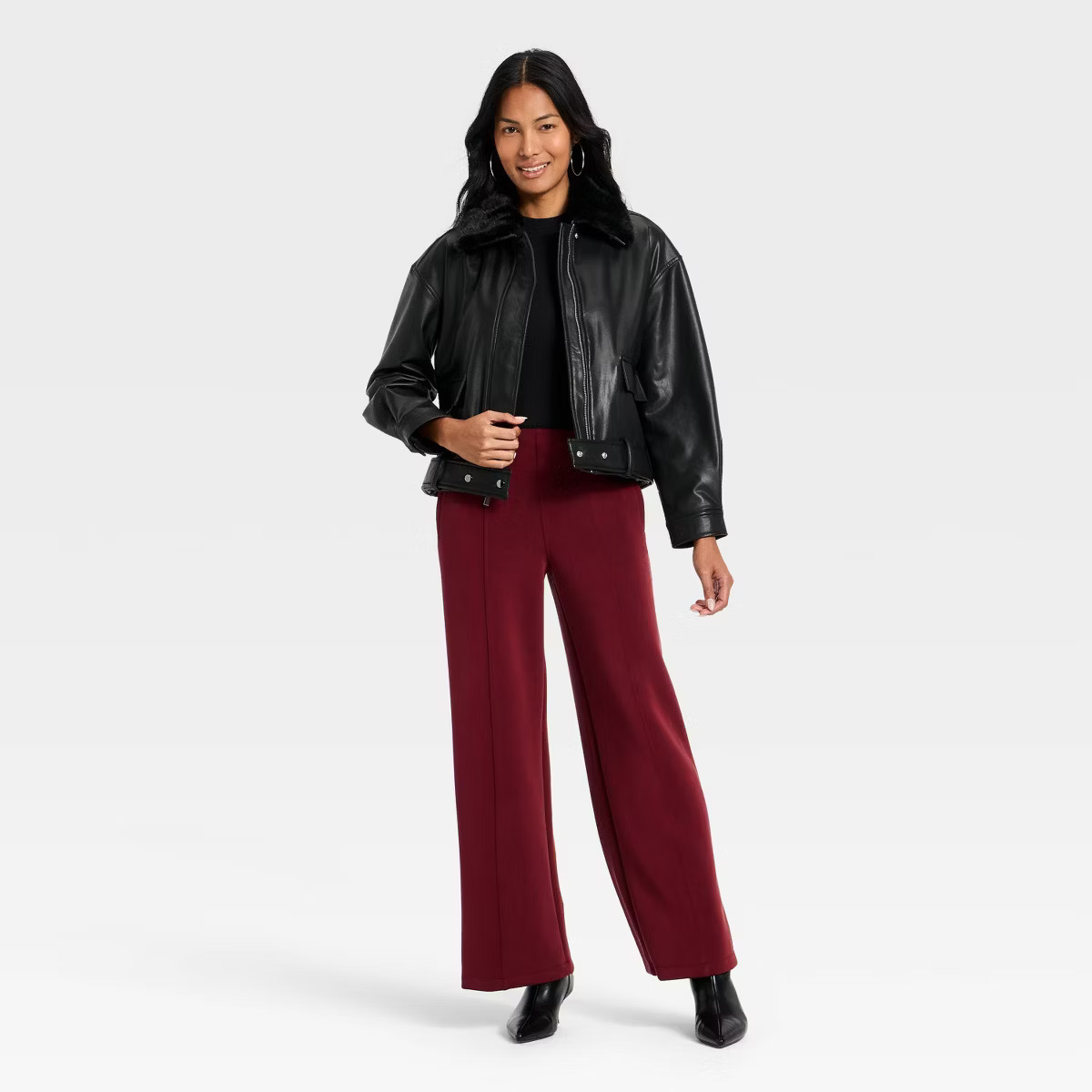 Women's Faux Leather Jacket - A New Day™ Black | Target