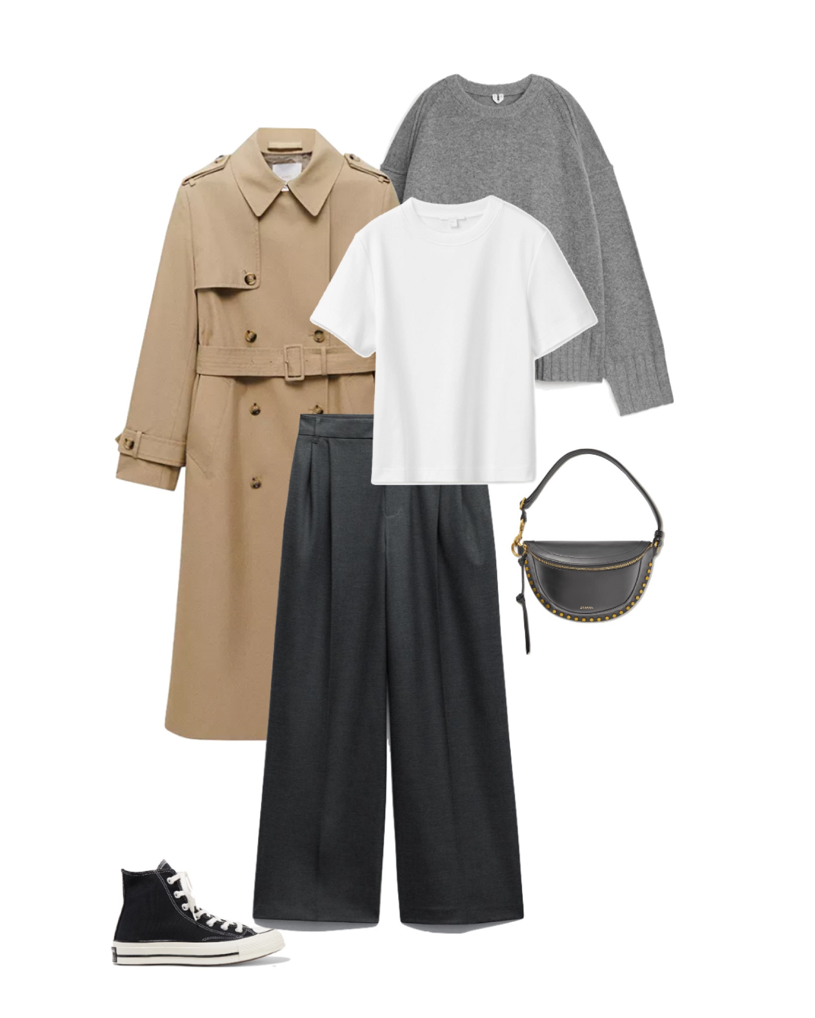 Trench coat outfit 🖤