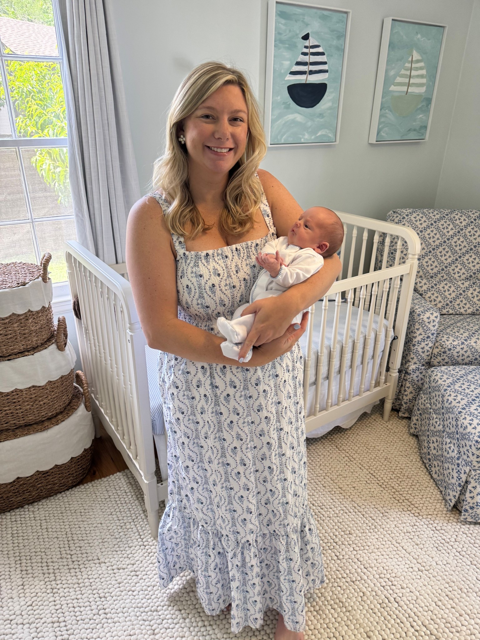 Wore this hill house dress for our newborn photos 

#LTKStyleTip #LTKBaby #LTKSeasonal