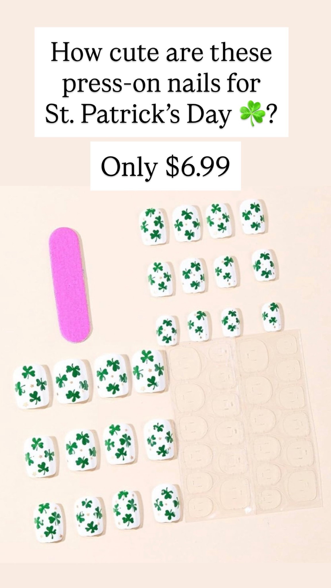 Cutest press-on nails for St. Patrick’s Day  ☘️ 

#LTKBeauty