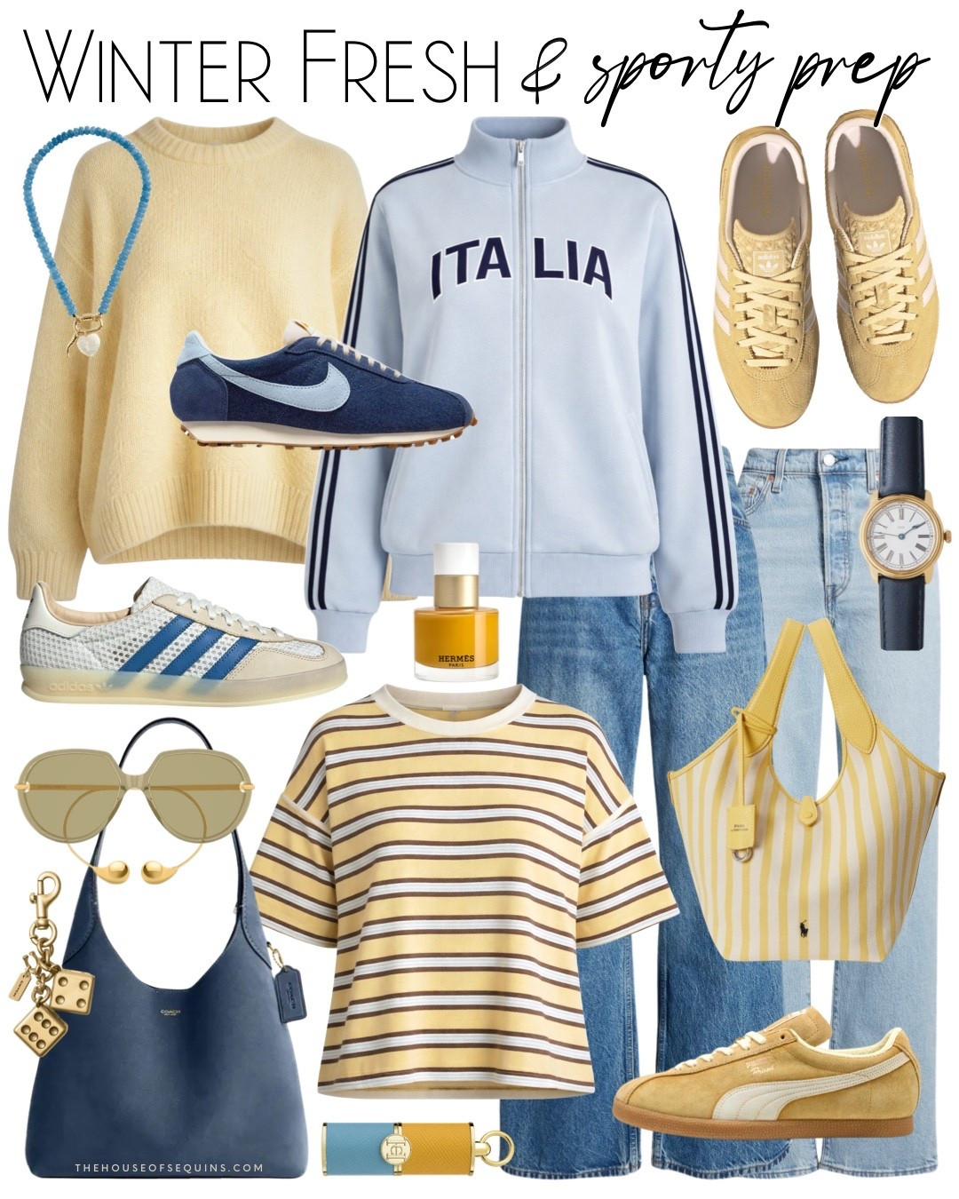 Shop Nordstrom sporty prep winter outfits! Italia Track jacket, Free People rugby stripe tee, Coach Brooklyn bag, suede bag, butter yellow adidas gazelle, puma sneakers Nike sneakers, Ralph Lauren polo bag, yellow sweater, Bottega sunglasses, vintage watch, beauty favorites and more!

Follow my LTK @thehouseofsequins on the @shop.LTK app to view this post and get my exclusive app-only content!

#liketkit 
@shop.ltk
https://liketk.it/5SukR

Follow my LTK @thehouseofsequins on the @shop.LTK app to view this post and get my exclusive app-only content!

#liketkit #LTKMidsize #LTKgrwm #LTKSaleAlert
@shop.ltk
https://liketk.it/5Sut7