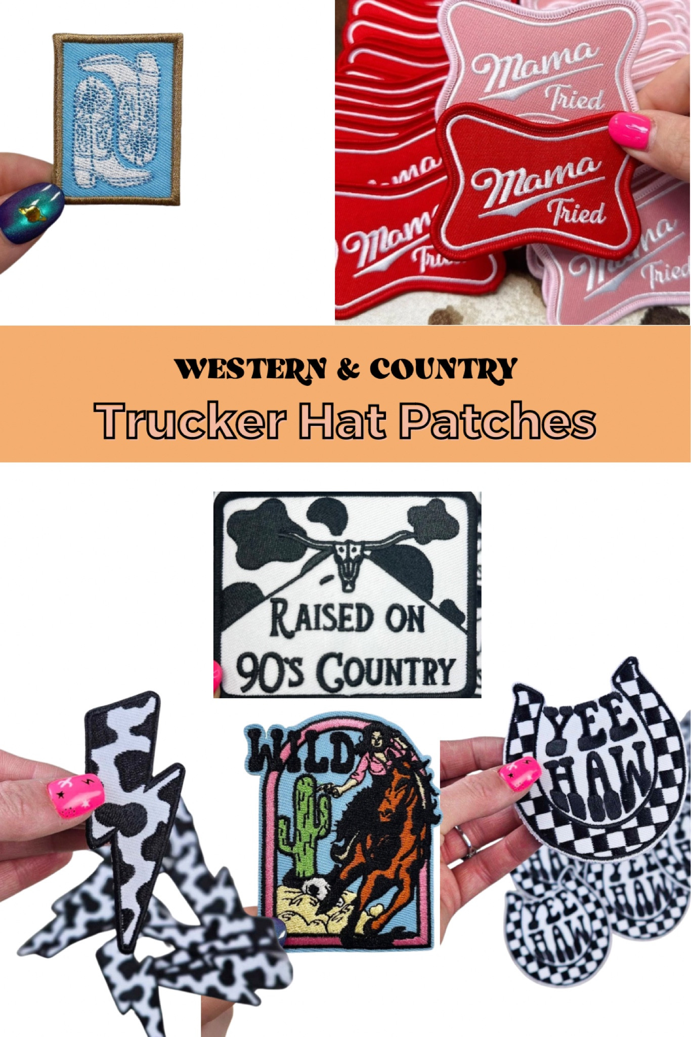 Western and cowboy trucker hat patches. DIY summer trucker hat patches with these Western style iron on patches! 

#LTKSeasonal #LTKFindsUnder50 #LTKStyleTip