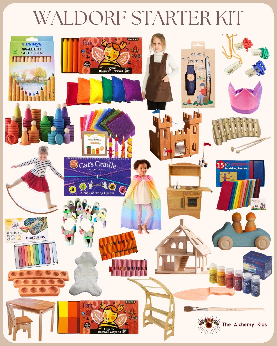 🌈 Waldorf Starter Kit – Inspiring Creativity & Imagination 🌿

Give your little one the gift of open-ended play, creativity, and hands-on learning with these timeless Waldorf-inspired essentials. 🖍️ 

From organic beeswax crayons and modeling beeswax to wooden toys, rainbow silks, and musical instruments — this collection sparks curiosity and nurtures the senses. 🎵 

Perfect for Waldorf, Reggio Montessori, homeschooling, or simply creative play at home. 💛

Whether you’re just starting your Waldorf journey or simply looking to refresh your playroom, these hand-picked items are beautiful, eco-friendly, and built to last. 🪵

#WaldorfEducation #WaldorfToys #WaldorfInspired #MontessoriToys #MontessoriAtHome #WoodenToys #CreativePlay #OpenEndedPlay #EducationalToys #EcoFriendlyToys #NaturalToys #KidsPlayroom #SensoryPlay #LTKPlayroom #HomeschoolLife #PlayroomInspo #NaturalParenting #WaldorfStarterKit #MontessoriPlayroom #PlayroomGoals #KidsGiftIdeas #LearningThroughPlay #ChildhoodUnplugged 

#LTKFamily #LTKKids