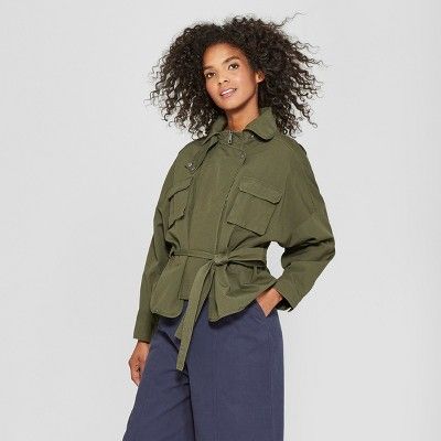 Women's Deconstructed Army Jacket - Who What Wear™ Olive S | Target