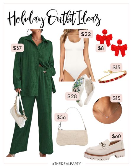 Holiday Outfits | Christmas Outfits | Holiday Outfit Ideas | Green Set | Amazon Fashion 

#LTKfindsunder100 #LTKfindsunder50 #LTKHoliday