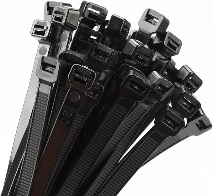 18 inch Black Zip Ties Heavy Duty 100 PACK, 200 LBS Ultra Exclusive Strong Plastic Wire Ties, Lar... | Amazon (US)