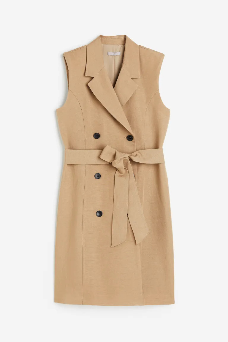 Linen-blend Tie-belt Dress | H&M (US + CA)