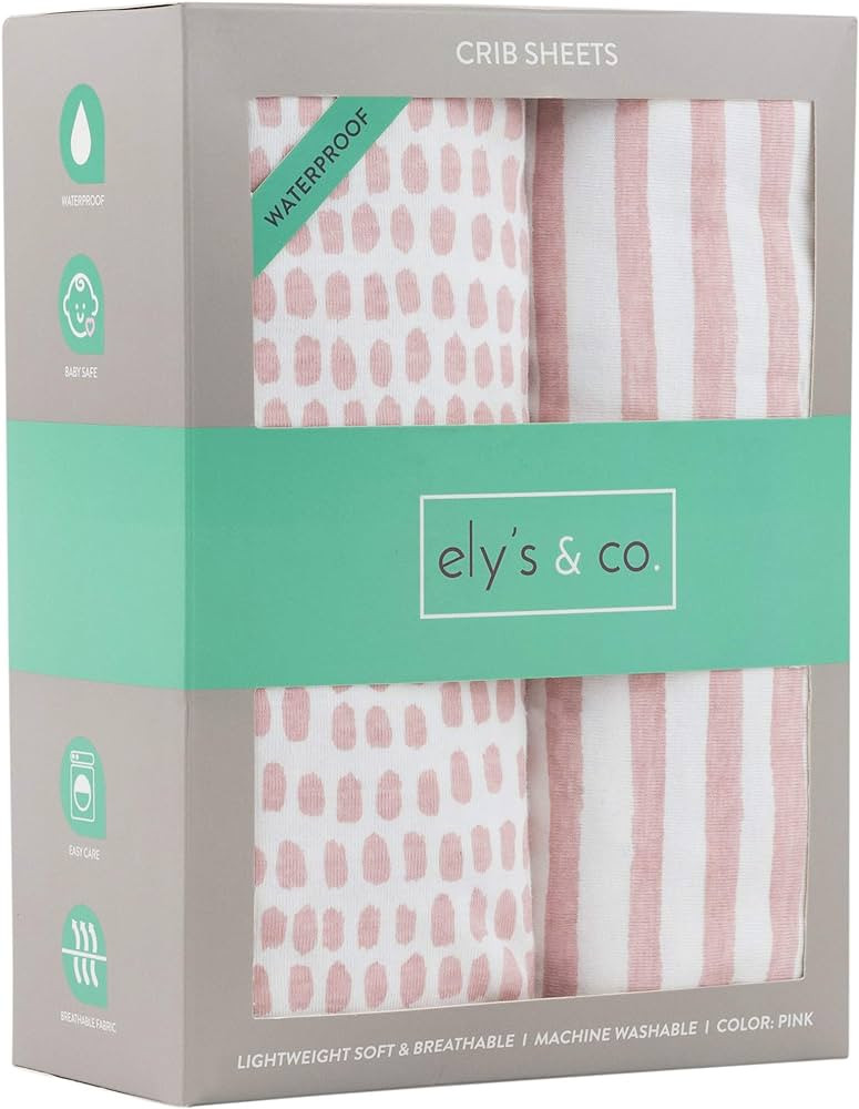 Ely's & Co. Patent Pending Waterproof Crib Sheet | Toddler Sheet no Need for Crib Mattress Pad Co... | Amazon (US)
