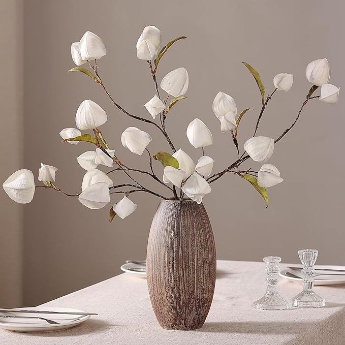 4PCS Artificial Physalis Branch for Vase - 29" Faux Cape Gooseberry Stem, Realistic Fake Branches... | Amazon (US)