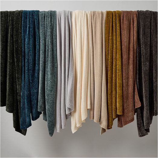 Luxe Chenille Throws | West Elm (US)