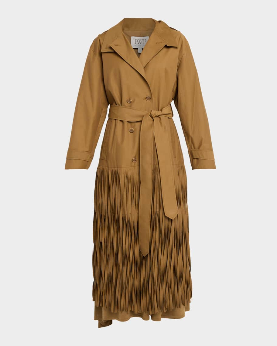 TWP Fringe Benefit Water-Repellent Twill Trench Coat | Neiman Marcus