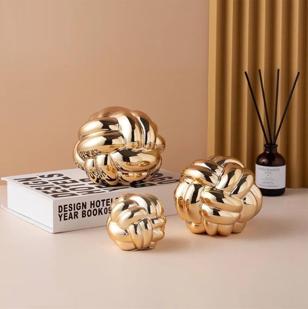 Gold Knot Decor, Link Decor, Coffee Table Decor, Decor Books, Bookshelf Decor Accents, Decorative... | Amazon (US)