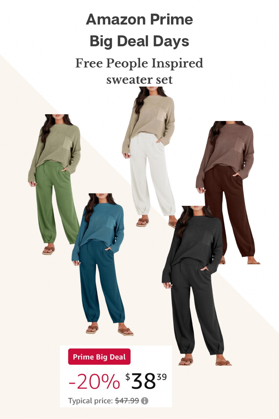 Long sleeve version of the viral Free People inspired set is on sale in select colors / sizes!!! Even more color options than what’s pictured! 