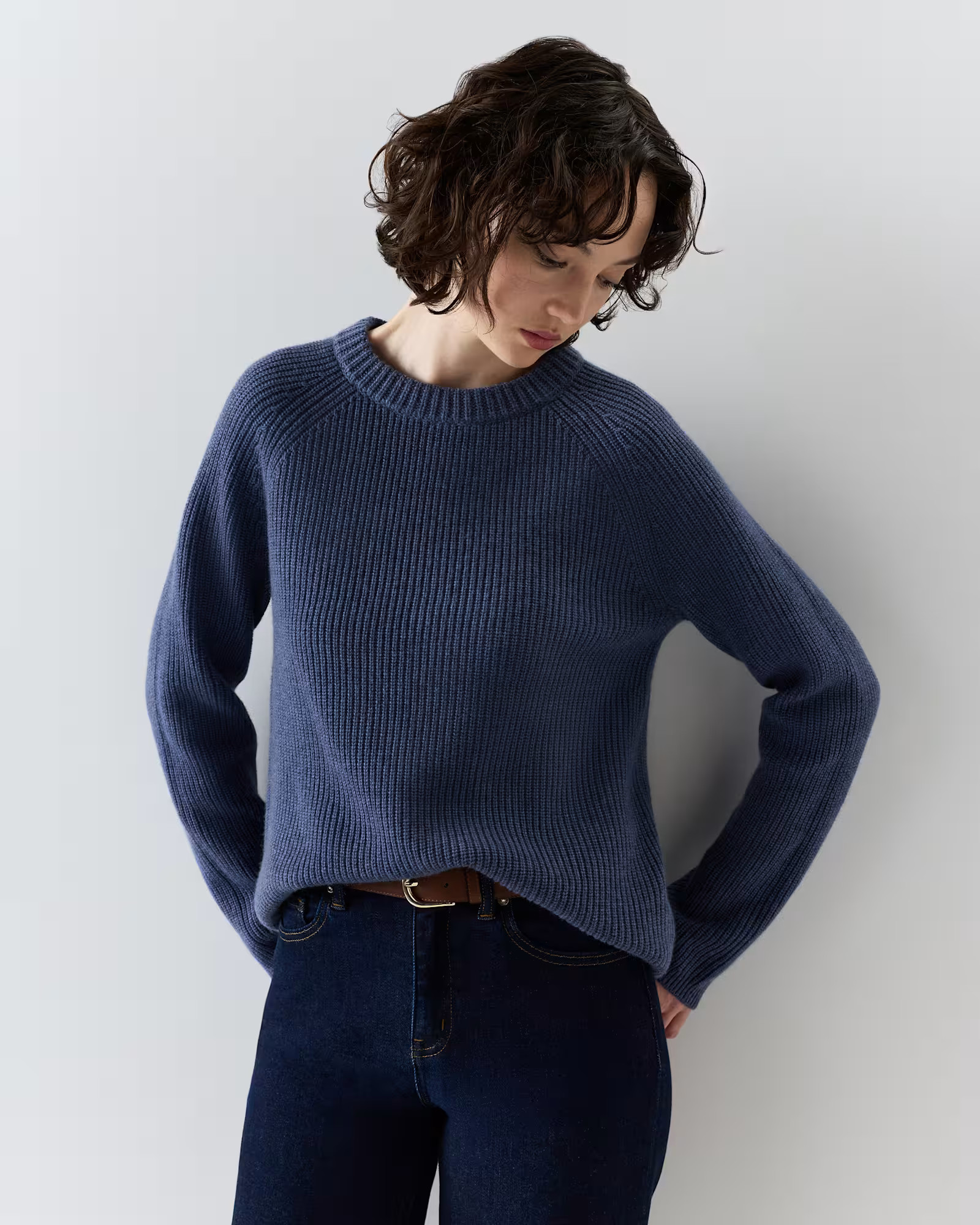 Mongolian Cashmere Fisherman Crewneck Sweater | Quince