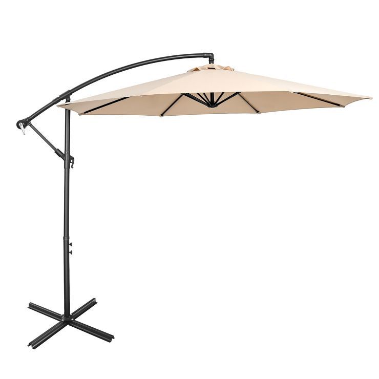 Costway  10 FT Patio Offset Umbrella w/8 Ribs Cross Base Tilt | Target