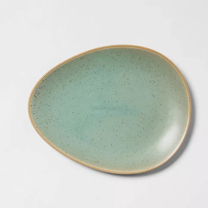 8" x 6" Stoneware Egg Salad Plate Green - Threshold™ | Target