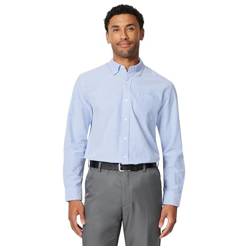 Amazon Essentials Men's Button-Down Long Sleeve Casual Pocket Oxford Shirt | Amazon (US)