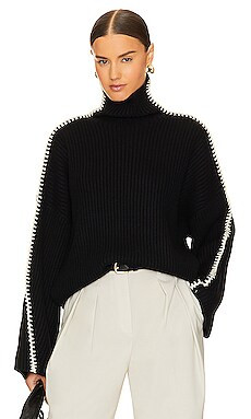 Rag & Bone Ingrid Rib Turtleneck in Jet Black from Revolve.com | Revolve Clothing (Global)