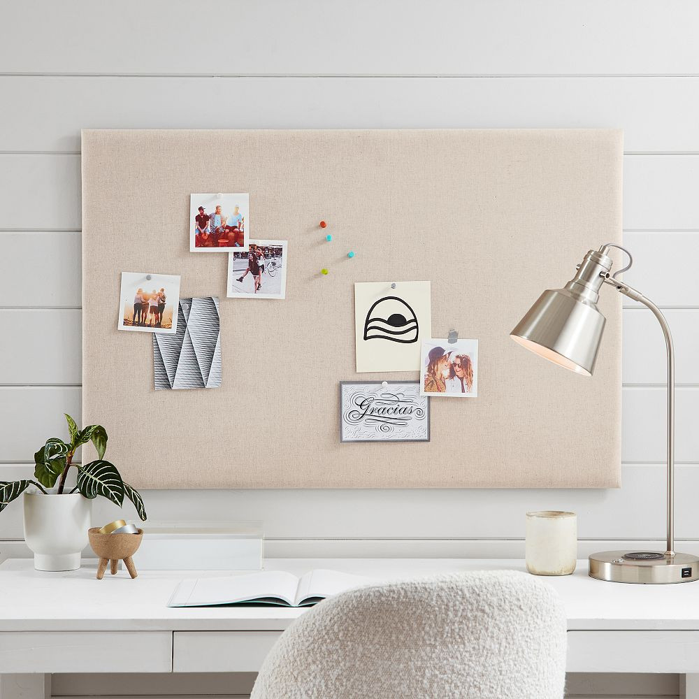 No Nails Rectangle Pinboard - Linen (36"x24") | Pottery Barn Teen