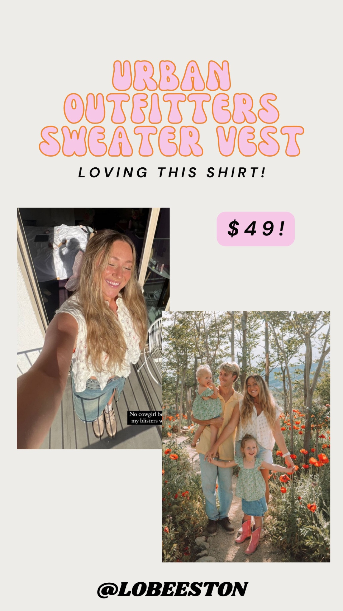 Urban Outfitters Sweater Vest Top! Can’t stop wearing this cute shirt. 