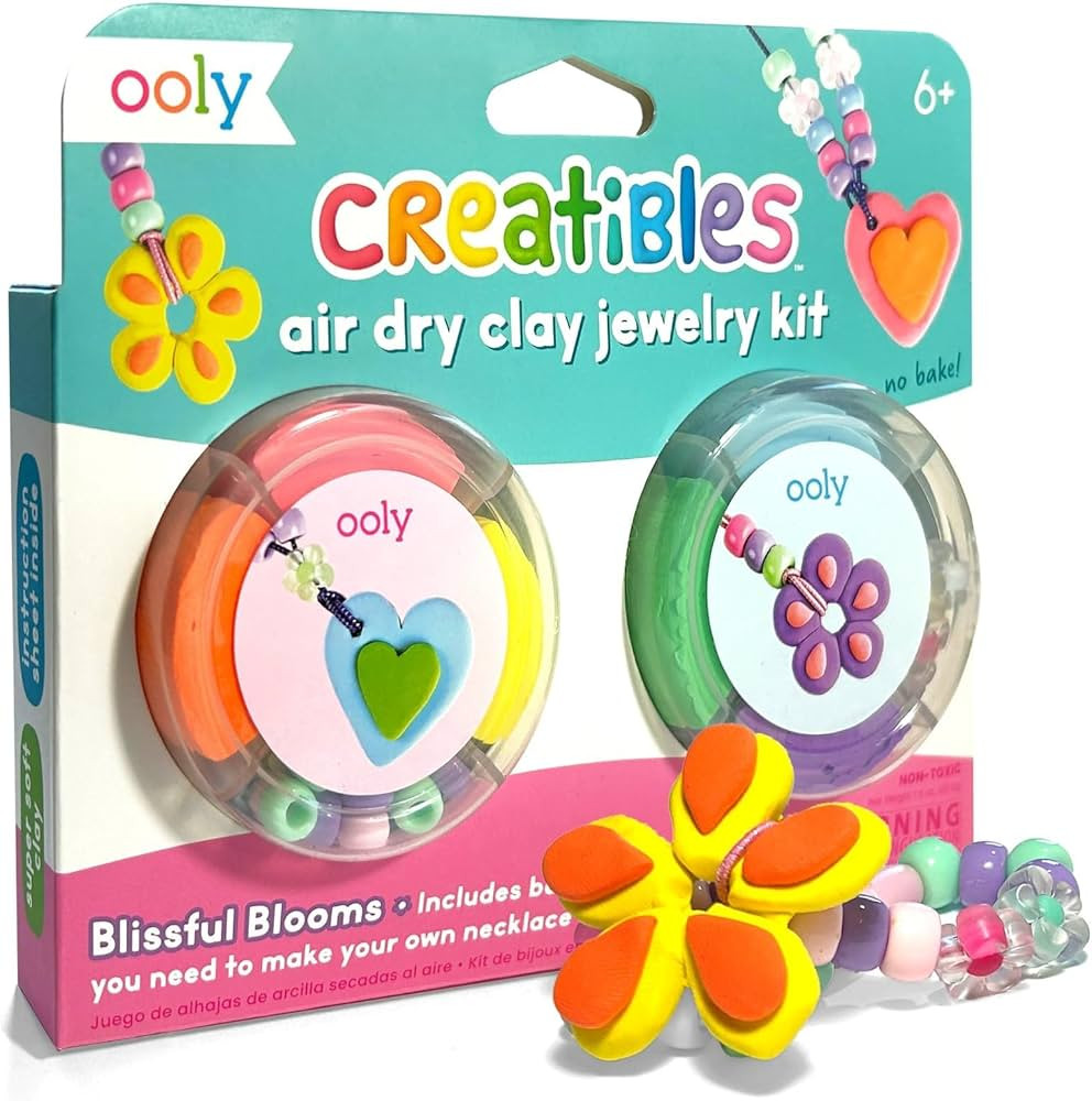 Ooly Creatibles Air Dry Clay Jewelry Kit for Kids, Easter Activities for Kids, DIY Art Jewelry Ma... | Amazon (US)
