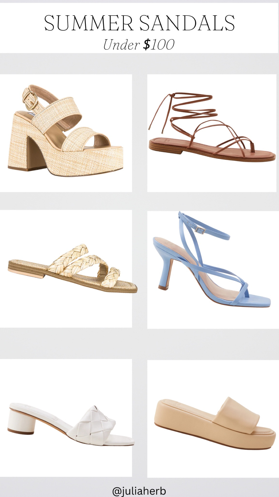 Trendy sandals this summer 👡

#LTKshoecrush #LTKunder100