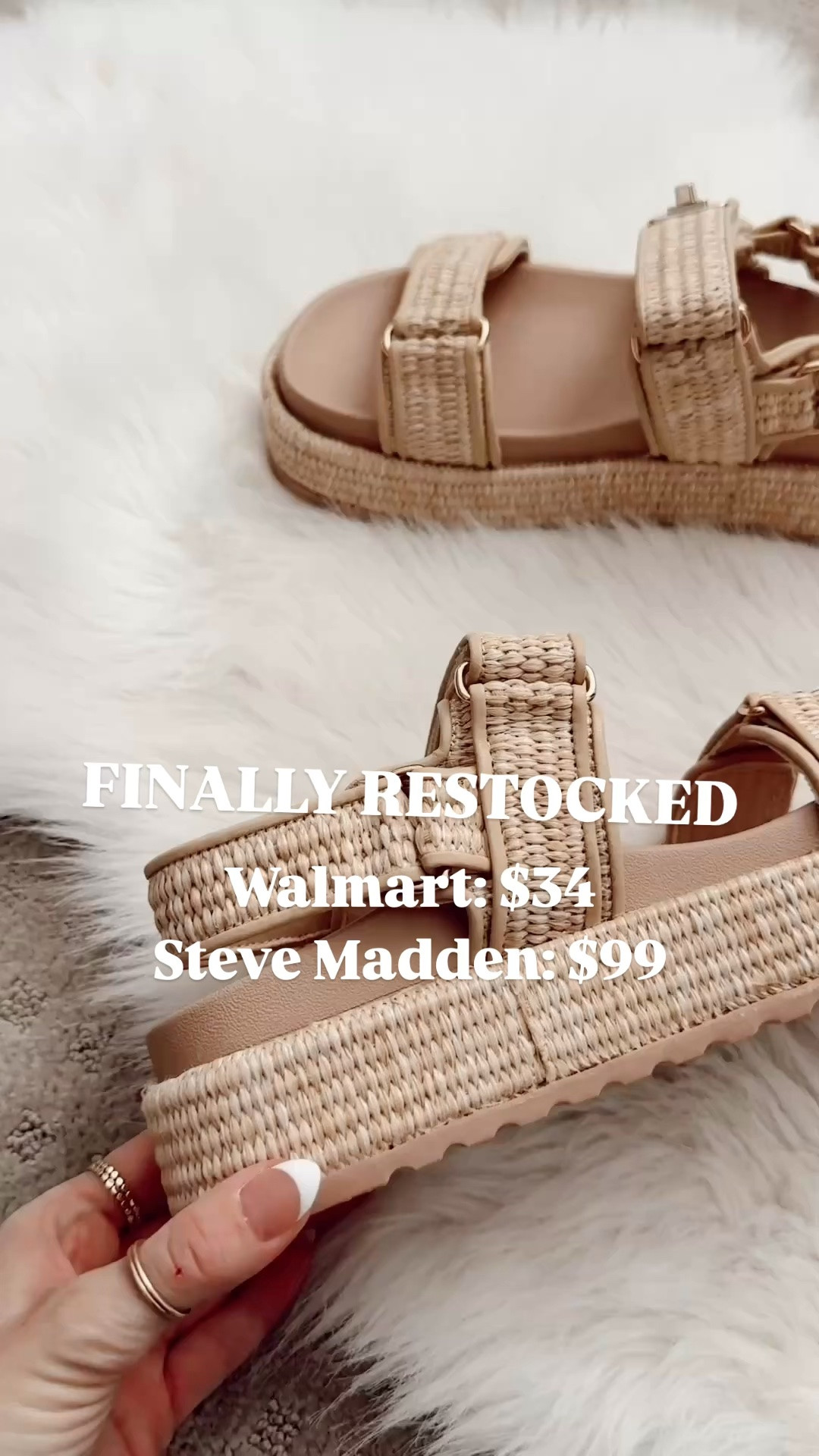 🤍 Walmart FINALLY restocked these Steve Madden inspired sandals.
$34 vs $99

#LTKdayinmylife #LTKootd
#LTKgrwm