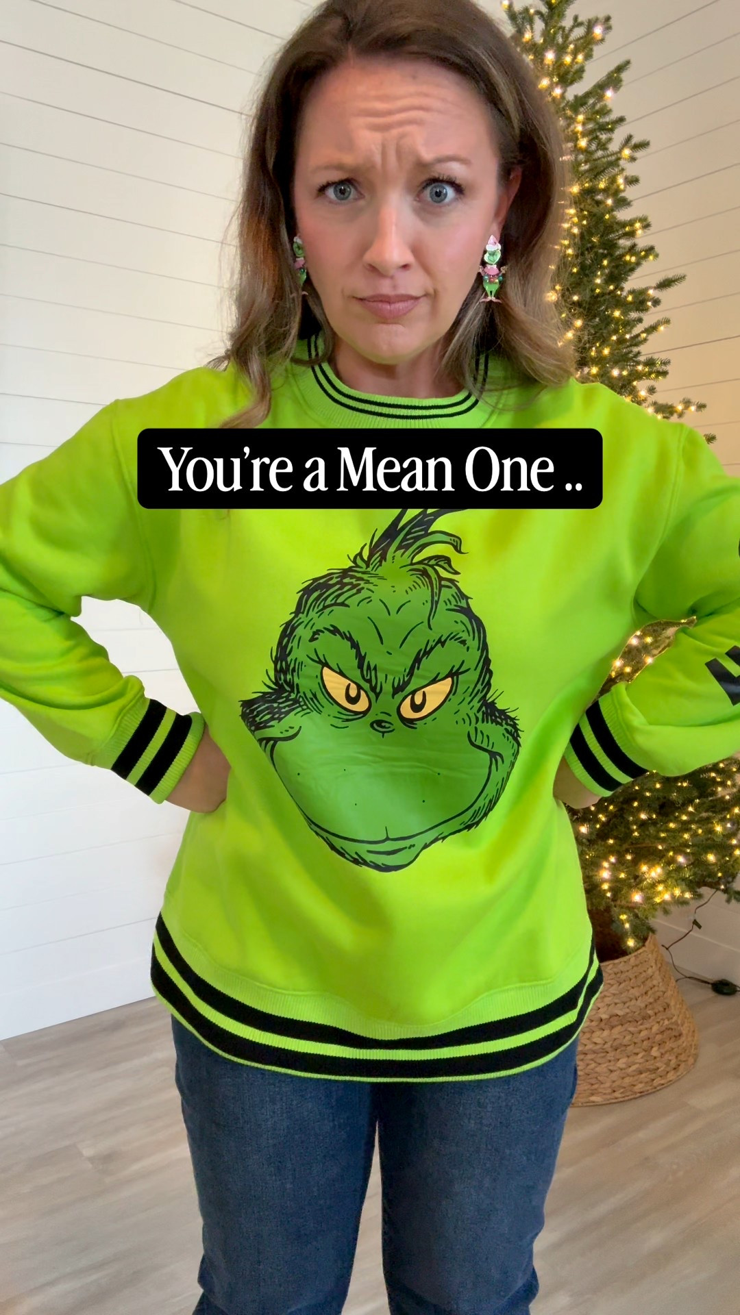 💚You're a Mean One New Collection just dropped from @shopwillowtree!  🎄Festive, fun and all things Grinch green!  I am 5'5" Size 8/10 Wearing M.
🎁Grinch Green Sweatshirt (so fun, especially if you a teacher, this would be perfect for Grinch day at school!)
 ✨Lux Pink Long Sleeve Top and Pink Wide leg pant ( pink and green are such a fun Christmas Combo, love the earrings and bracelets to make it festive!)
 💚 Cozy Grinchin' Around Pink pajama set! ( these are so comfy and fun, and the colors are gorgeous!)

💚💚💚💚💚💚💚💚💚💚💚💚💚💚
#christmassweatshirt, #grinch #grinchsweatshirt #christmaspajamas #loungewear #holidaysweater
Grinch sweatshirt, grinch clothes, grinch   pajamas, pink and green, christmas sweatshirt, christmas sweater, christmas pajamas, lounge wear, pink loungewear, pink christmas outfit, christmas outfit, holiday outfit
#TWT  #shopwillowtree 

#LTKSeasonal #LTKHoliday #LTKFindsUnder100
