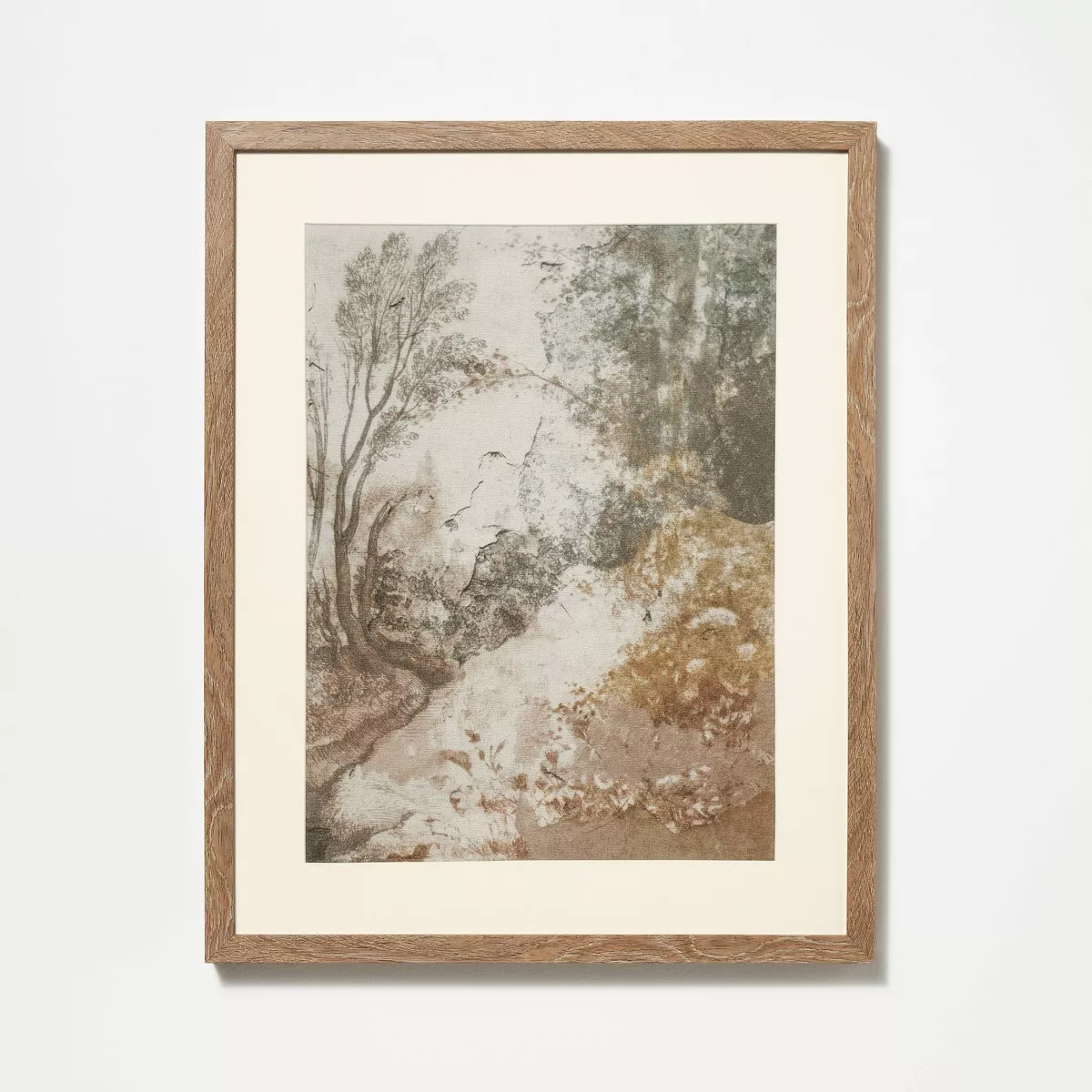 16" x 20" Ancient Fresco Linen Framed Wall Art Print - Threshold™ designed with Studio McGee | Target