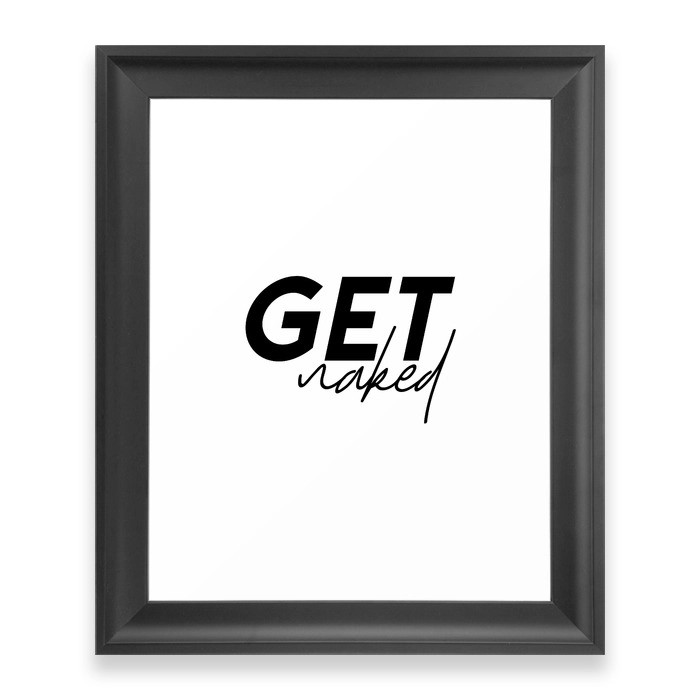 Get Naked Printable Art Print, Bathroom Wall Art, Watercolor Floral Tribal Print, Typography Art Fra | Society6