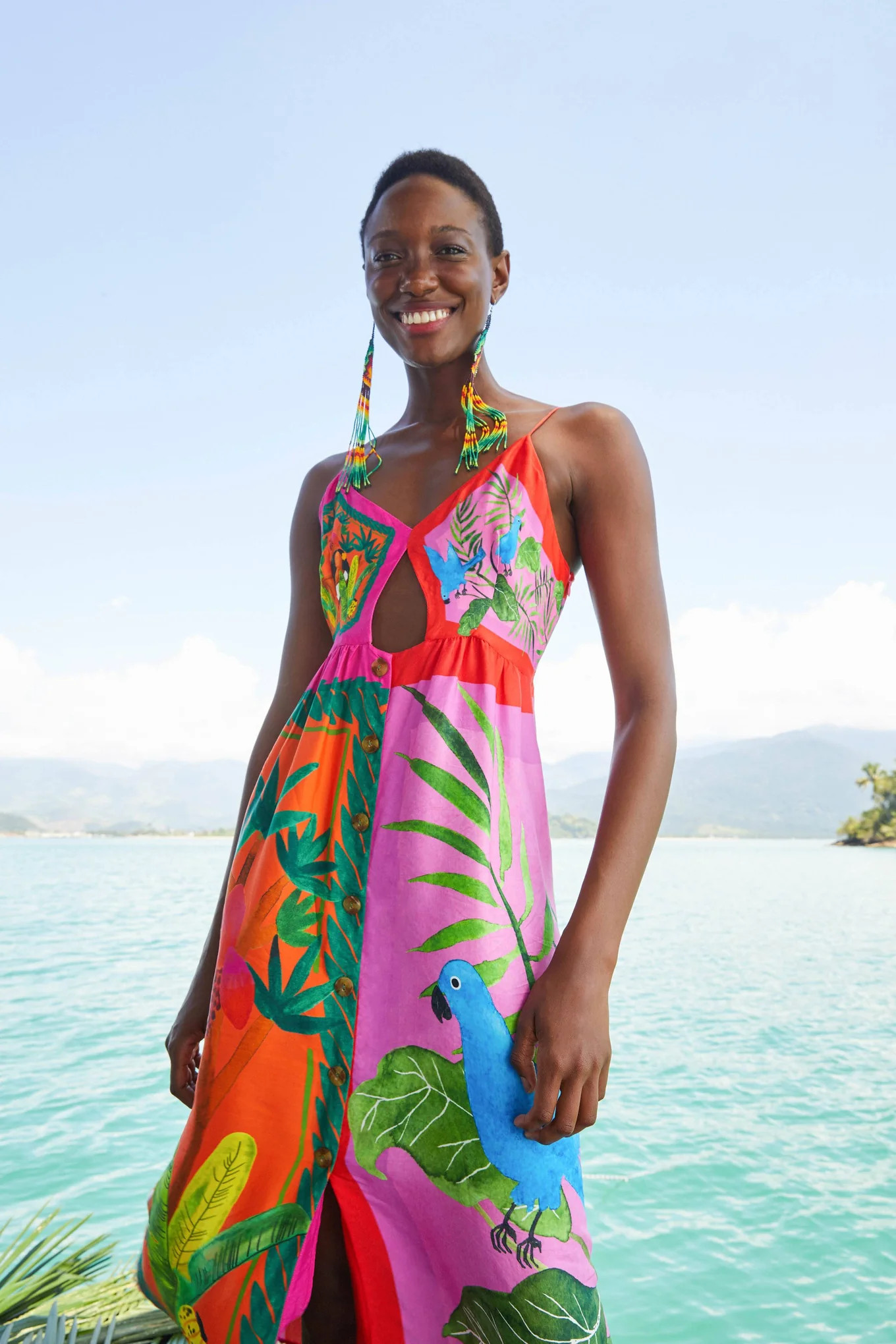 Double Scarves Midi Dress | FarmRio (US)