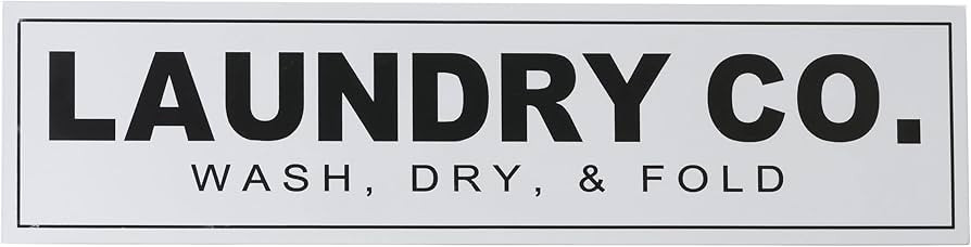 Pfaltzgraff Metal Laundry Sign for Wall Display, White | Amazon (US)