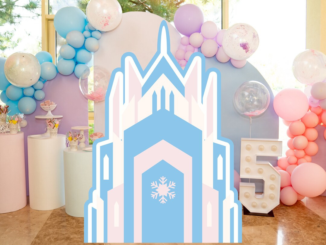 Frozen Castle Princess CutOut, Frozen Decor, Frozen Party Decoration Theme, Birthday Party, Stand... | Etsy (US)