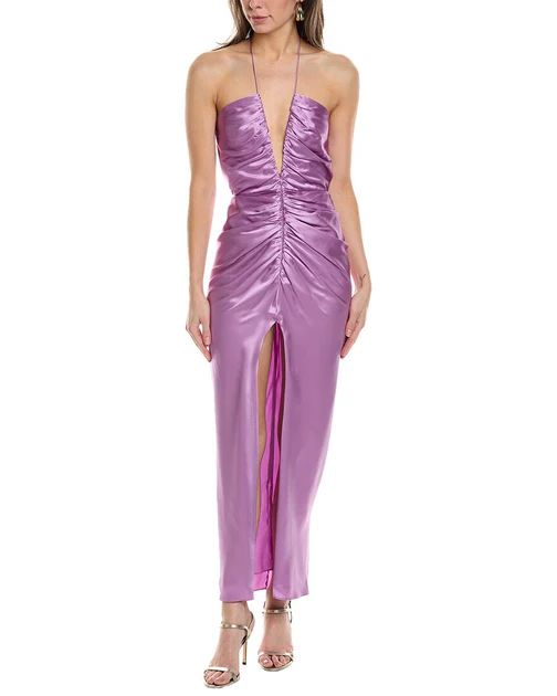 THE SEI Gathered Silk Maxi Dress | Shop Premium Outlets