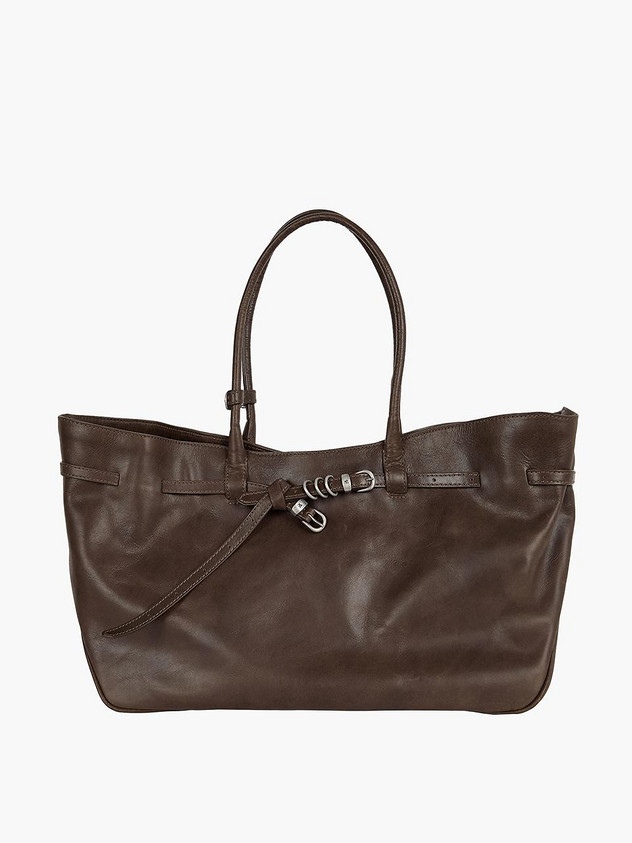MARGESHERWOOD GRANDMA LARGE SHOULDER BAG [washed brown pull-up] | W Concept (US)