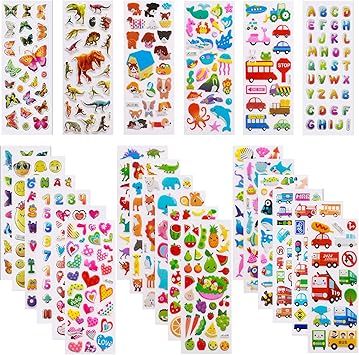 3D Stickers for Kids Toddlers Vivid Puffy Kids Stickers 24 Different Sheets Over 550+ for Reward,... | Amazon (CA)