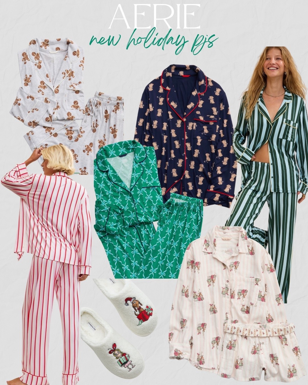 @Aerie just dropped new holiday pajamas AND they are on sale!