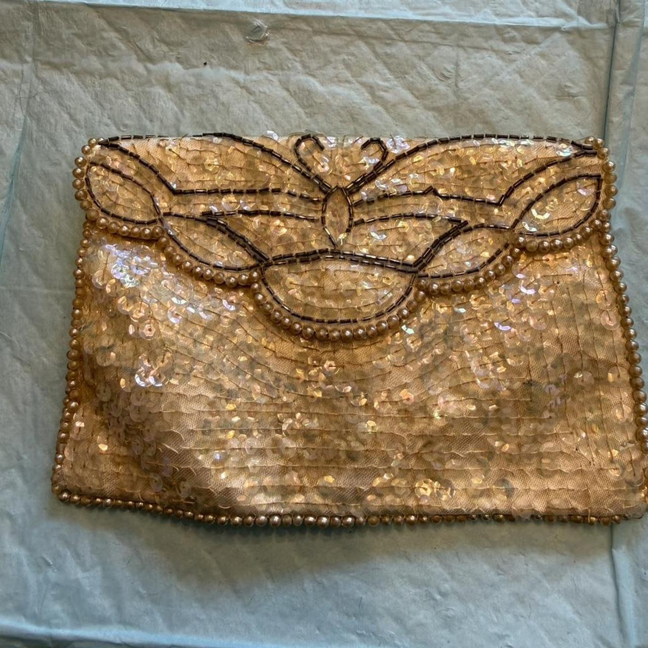 & Other Stories Women's Clutch bags - Gold/Pink | Depop US