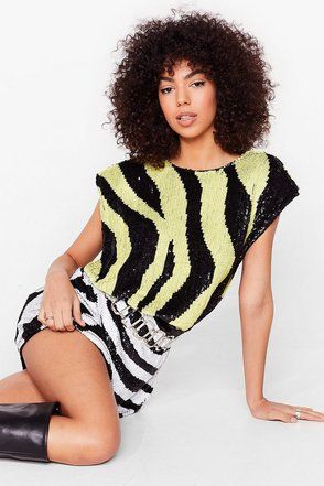 Sequin or Lose Zebra Mini Dress | NastyGal (UK, IE)