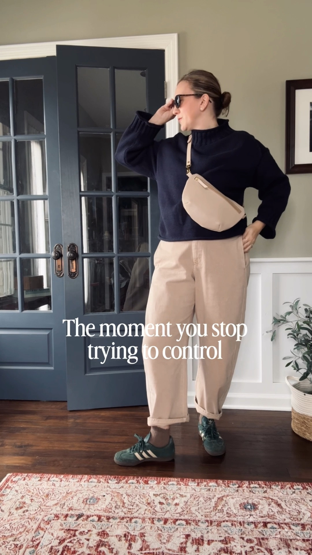 GRW- little reminders 

Tee- Old Navy - tts 
Pants- Gap - tts 
Sweater- Jcrew - tts 
Socks- Target 
Sneakers- Adidas 
Bag- Abby Valley 
Sunnies - Maui Jim 
Makeup - Merit 5 Minute Morning
Lips - Versed - color spice & OSEA Lip Booster 

#LTKvlog #LTKootd #LTKgrwm