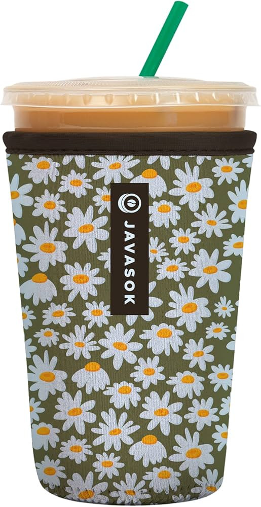 Sok It Java Sok Iced Coffee & Cold Soda Insulated Neoprene Cup Sleeve (Chamomile China, Medium: 2... | Amazon (US)
