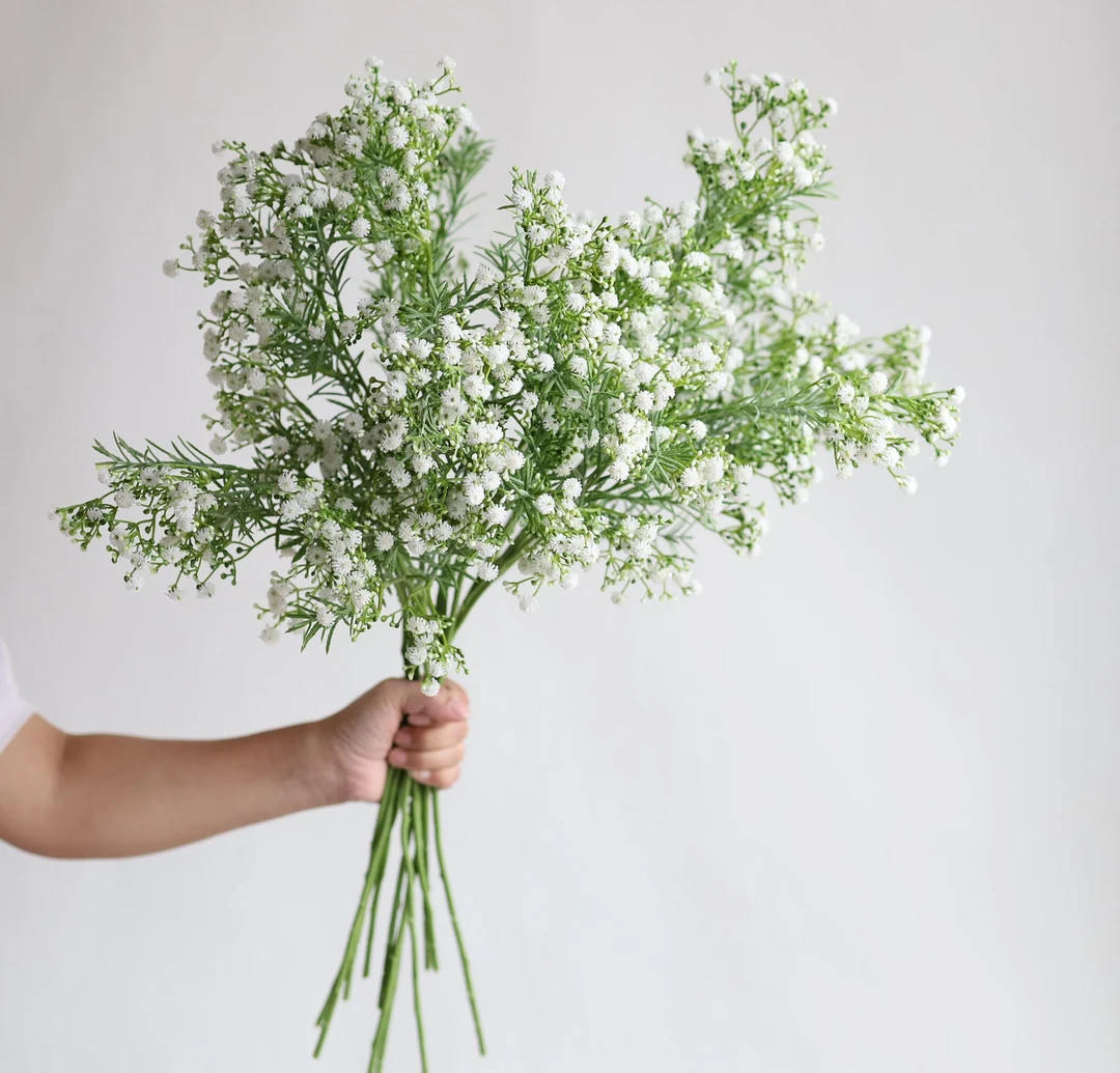29" Faux Baby's Breath, Artificial Baby's Breath, Faux White Wildflowers, Spring Plant Branch, DI... | Etsy (Global)