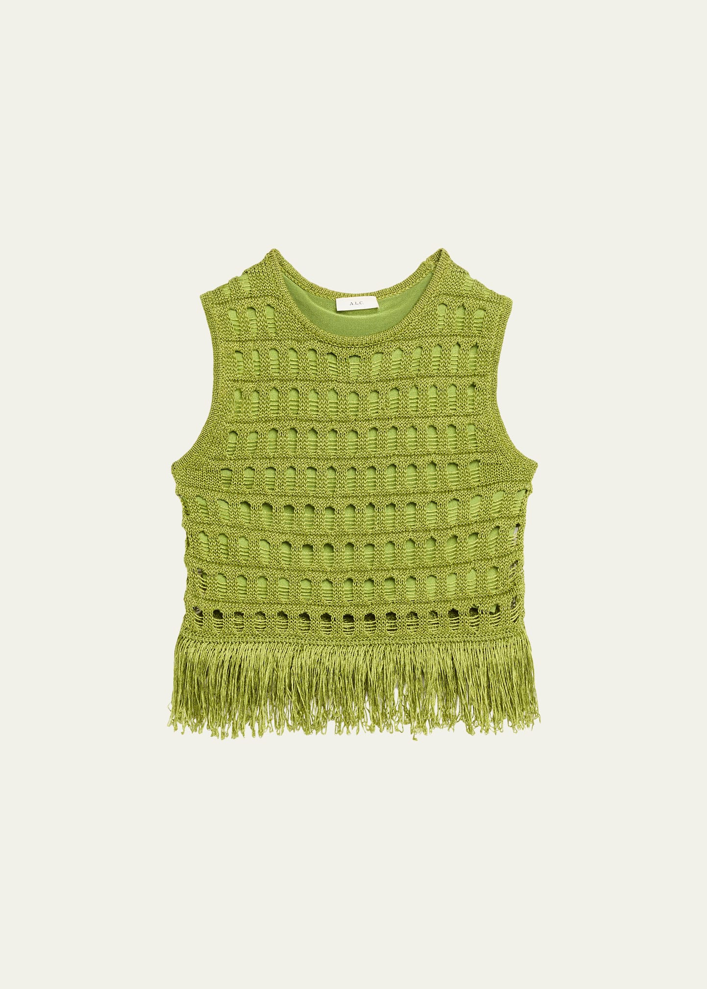 A.L.C. Esme Open-Knit Fringe Top | Bergdorf Goodman