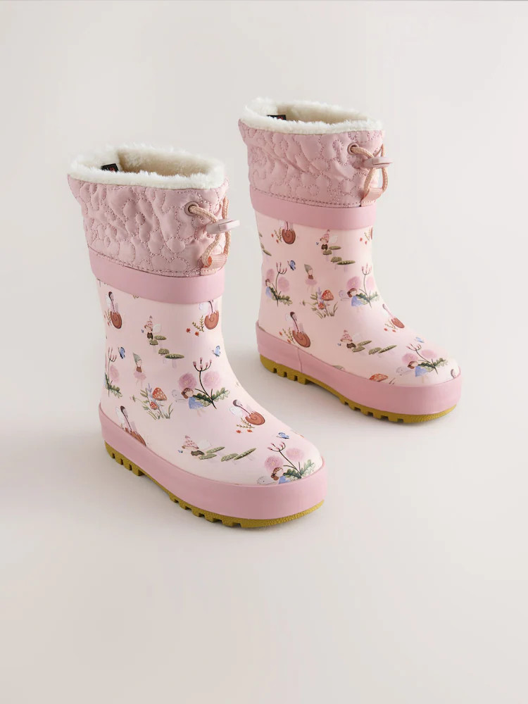 Pink Fairy Thinsulate Lined Cuff Wellies | Next US