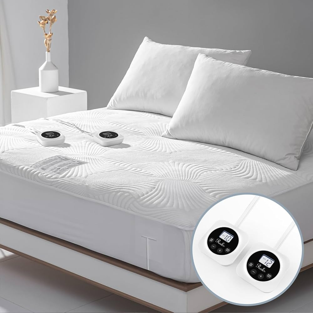 King Size Electric Heated Mattress Pad 10 Heat Settings Dual Control with Memory Timer for 1-12 H... | Amazon (US)