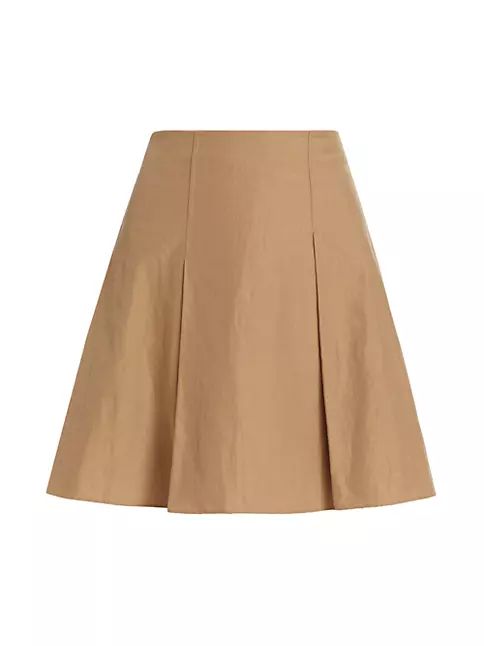 Vince Cotton-Blend Pleated Miniskirt | Saks Fifth Avenue