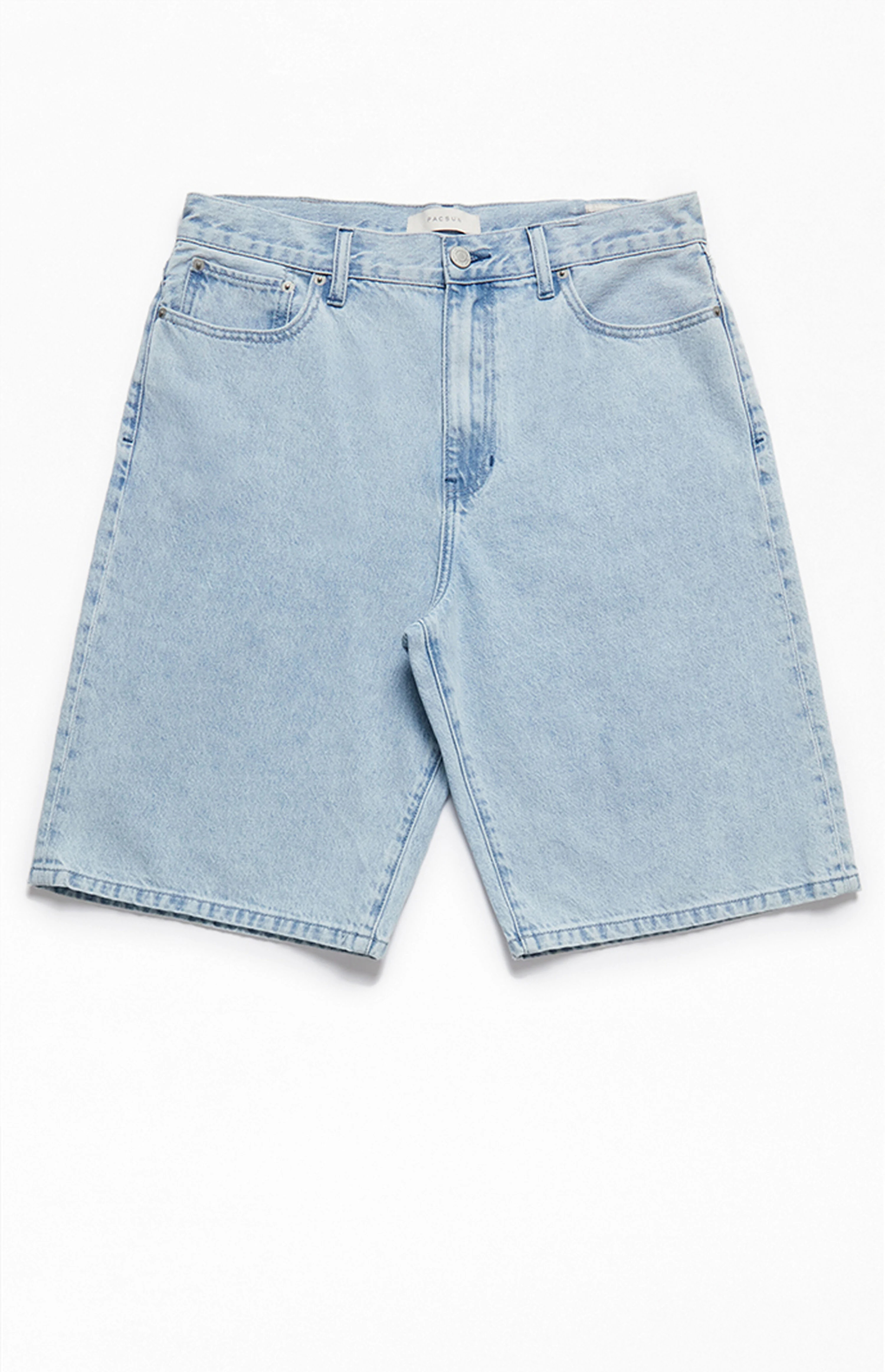 PacSun Light Indigo Extreme Baggy Denim Shorts | PacSun