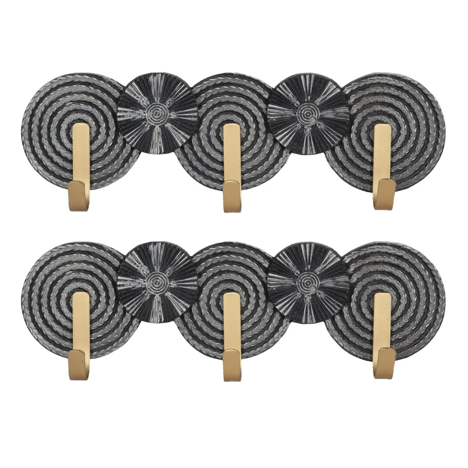 hometrends Spinoza Plaque with Hooks Set, Black/Gold | Walmart (CA)