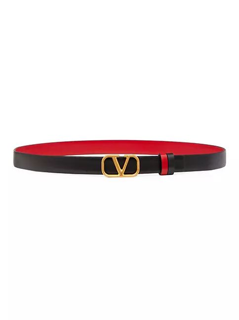 Reversible Vlogo Signature Belt In Glossy Calfskin 20 MM | Saks Fifth Avenue