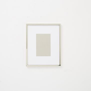 Gallery Frame, Polished Nickel, 4"" x 6"" (8"" x 10"" without mat) | West Elm (US)